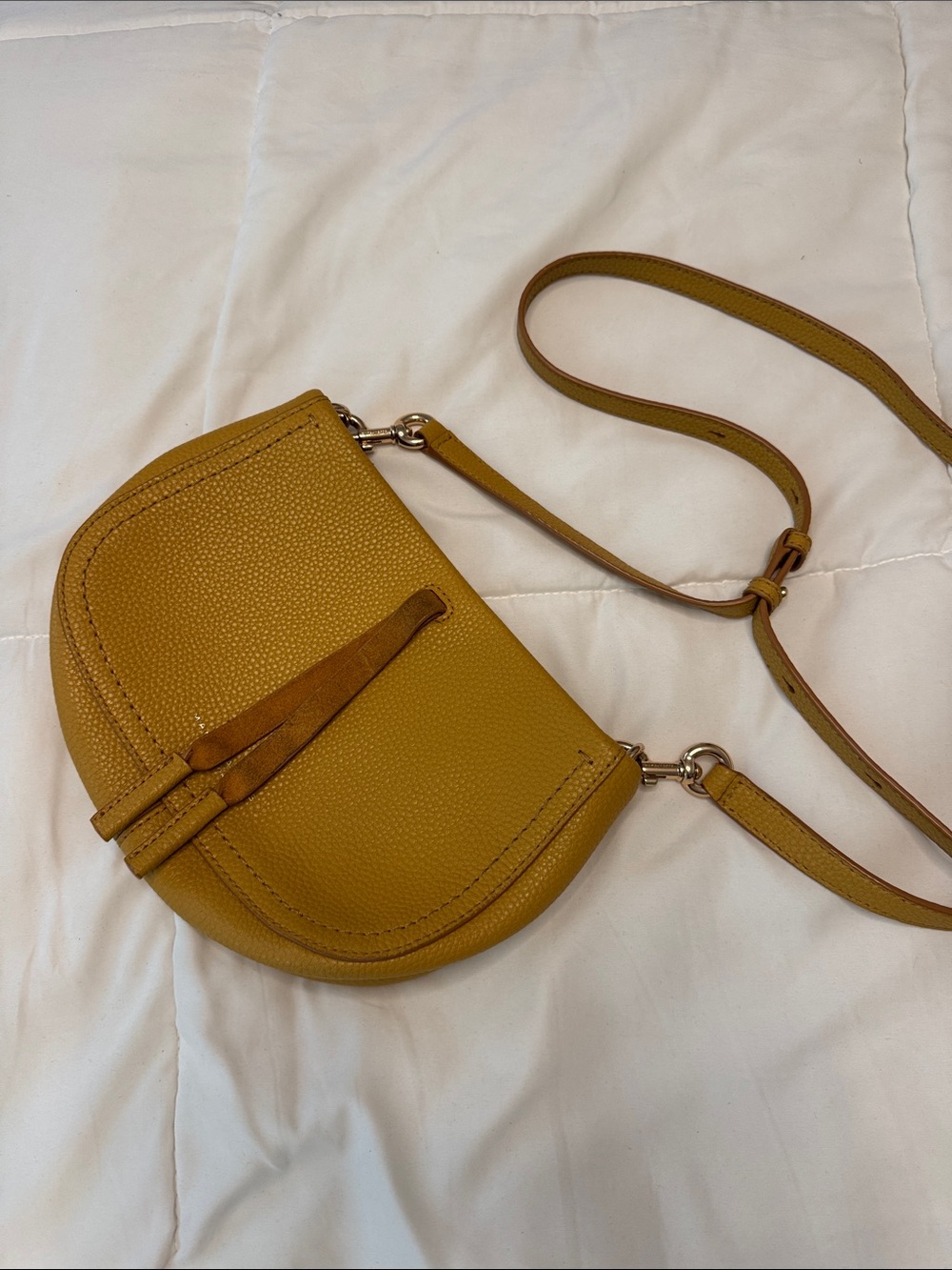 Marc Jacobs Mustard Leather Crossbody Saddle Bag